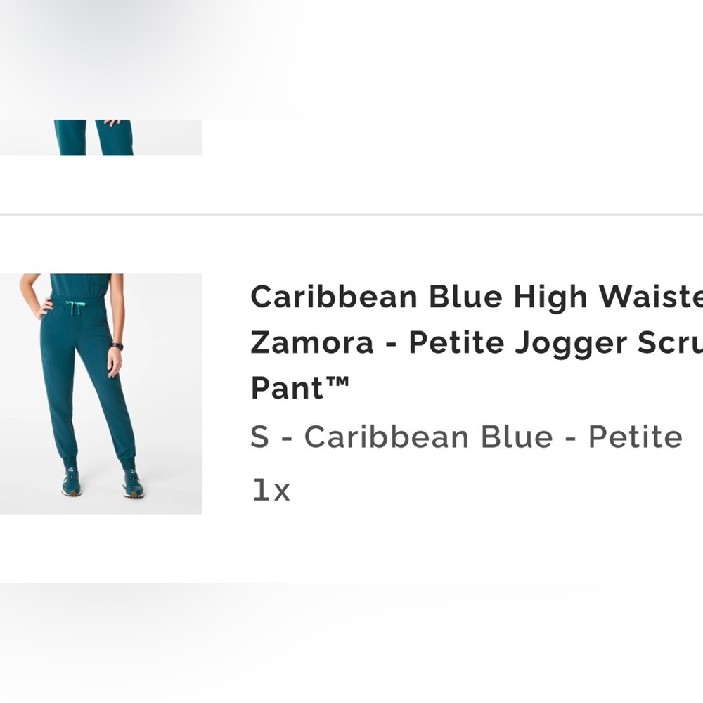 Figs Carribean Blue Zamora High-Rise Jogger Pants